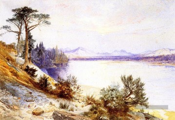 Tête du paysage de la rivière Yellowstone Thomas Moran Peinture à l'huile